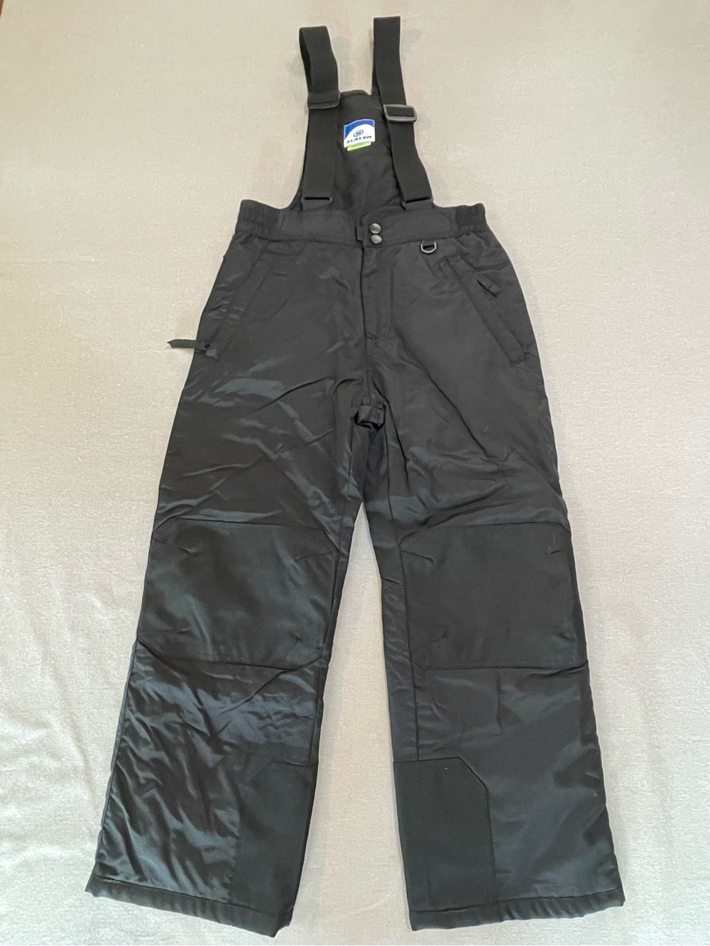 Slalom Kids Black Snow Bibs Size Medium 8 Ski Overalls Pants